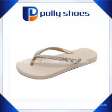 Blanco EVA Flip Flop mujeres correa de diamante